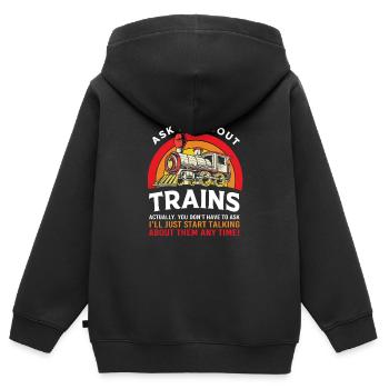 Model Railway Model Making Model Maker - Kids Premium Organic Zip-up Hoodie - black - Back - AI Model Kid Male (0cm)