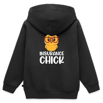 Assurance - Sweat Premium à capuche zippé enfant bio - noir - Dos - AI Model Kid Male (0cm)