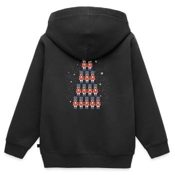 Noël Casse-Noisette - Sweat Premium à capuche zippé enfant bio - noir - Dos - AI Model Kid Male (0cm)