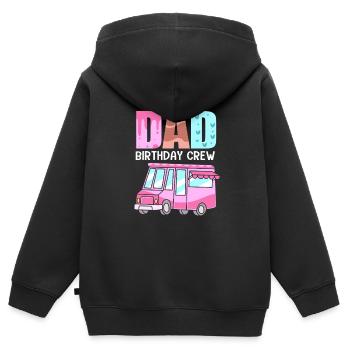 Eiscreme Eiswagen Eis Eisdiele - Kinder Premium Organic Zip Hoodie - Schwarz - Hinten - AI Model Kid Male (0cm)