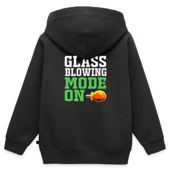 Glasbläser Glas - Kinder Premium Organic Zip Hoodie - Schwarz - Hinten - AI Model Kid Male (0cm)