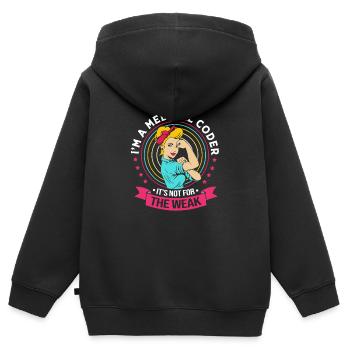 Programmierer Medizin - Kinder Premium Organic Zip Hoodie - Schwarz - Hinten - AI Model Kid Male (0cm)