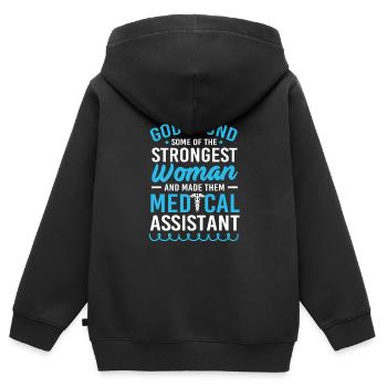 MFA Medizin Mediziner - Kinder Premium Organic Zip Hoodie - Schwarz - Hinten - AI Model Kid Male (0cm)