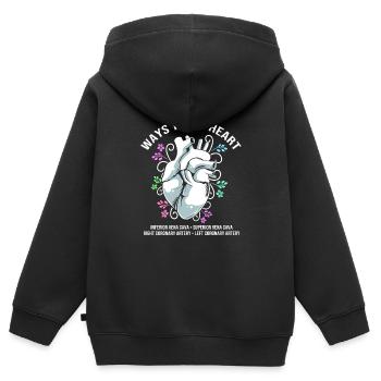 MFA Medizin Mediziner - Kinder Premium Organic Zip Hoodie - Schwarz - Hinten - AI Model Kid Male (0cm)