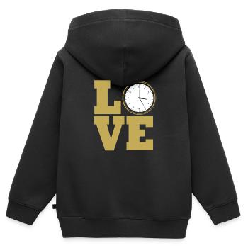 Clockwork Clock - Kids Premium Organic Zip-up Hoodie - black - Back - AI Model Kid Male (0cm)