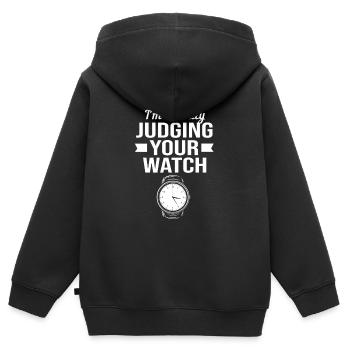 Clockwork Clock - Kids Premium Organic Zip-up Hoodie - black - Back - AI Model Kid Male (0cm)