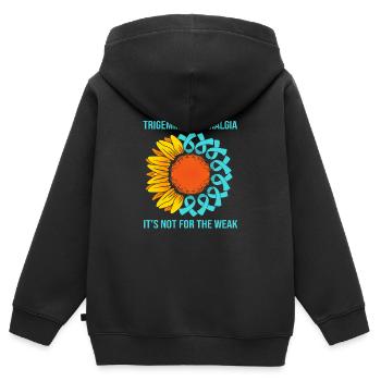 Névralgie du trijumeau - Sweat Premium à capuche zippé enfant bio - noir - Dos - AI Model Kid Male (0cm)