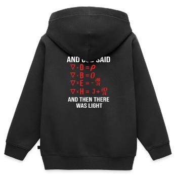 Mathematik mathematisch Mathe Mathematiker - Kinder Premium Organic Zip Hoodie - Schwarz - Hinten - AI Model Kid Male (0cm)
