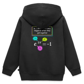 Mathematiker Mathe mathematisch Mathematik - Kinder Premium Organic Zip Hoodie - Schwarz - Hinten - AI Model Kid Male (0cm)