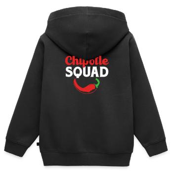 Chipotle Chilli Jalapeno Scharf Chili Chilischote - Kinder Premium Organic Zip Hoodie - Schwarz - Hinten - AI Model Kid Male (0cm)