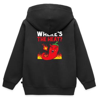 Jalapeno Chipotle Chilli Chilischote Scharf Chili - Kinder Premium Organic Zip Hoodie - Schwarz - Hinten - AI Model Kid Male (0cm)