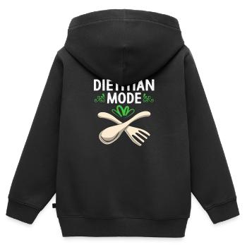 Alimentation Nutrition alimentaire - Sweat Premium à capuche zippé enfant bio - noir - Dos - AI Model Kid Male (0cm)