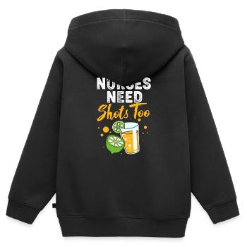 Krankenpfleger Krankenhaus Pfleger - Kinder Premium Organic Zip Hoodie - Schwarz - Hinten - AI Model Kid Male (0cm)