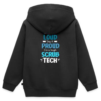 CTA Chirurg Chirurgie - Kinder Premium Organic Zip Hoodie - Schwarz - Hinten - AI Model Kid Male (0cm)