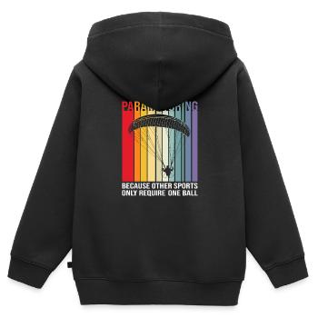 Paragliding - Kinder Premium Organic Zip Hoodie - Schwarz - Hinten - AI Model Kid Male (0cm)
