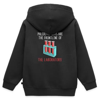 Pflege Pfleger Pflegerin Blutentnahme Phlebotomist - Kinder Premium Organic Zip Hoodie - Schwarz - Hinten - AI Model Kid Male (0cm)