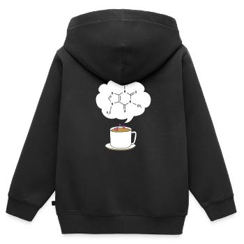 Chemie Wissenschaft Physik Labor Strukturformel - Kinder Premium Organic Zip Hoodie - Schwarz - Hinten - AI Model Kid Male (0cm)