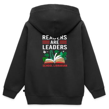 Bibliothèque de lecture Rat de bibliothèque - Sweat Premium à capuche zippé enfant bio - noir - Dos - AI Model Kid Male (0cm)