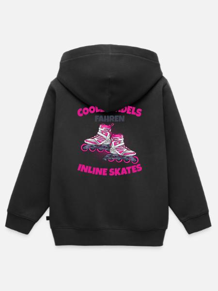 Inline Skates - Kinder Premium Organic Zip Hoodie - Schwarz