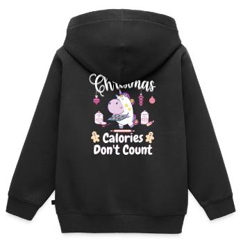 Sweet Christmas Unicorn Bakery Christmas Gift - Kids Premium Organic Zip-up Hoodie - black - Back - AI Model Kid Male (0cm)