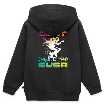 Meilleur danseur cool de Dance Bro de tous les temps - Sweat Premium à capuche zippé enfant bio - noir - Dos - AI Model Kid Male (0cm)