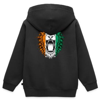 Ivory Coast - Kids Premium Organic Zip-up Hoodie - black - Back - AI Model Kid Male (0cm)