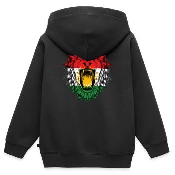 Kurdistan - Kinder Premium Organic Zip Hoodie - Schwarz - Hinten - AI Model Kid Male (0cm)