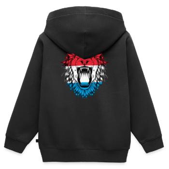 Luxemburg - Kinder Premium Organic Zip Hoodie - Schwarz - Hinten - AI Model Kid Male (0cm)