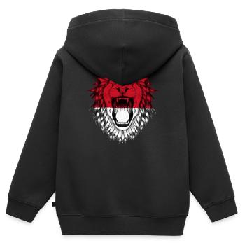 Monaco - Kids Premium Organic Zip-up Hoodie - black - Back - AI Model Kid Male (0cm)