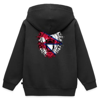 Nepal - Kinder Premium Organic Zip Hoodie - Schwarz - Hinten - AI Model Kid Male (0cm)