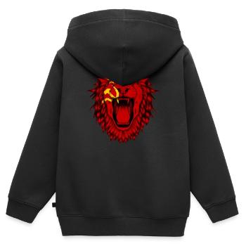 Union soviétique - Sweat Premium à capuche zippé enfant bio - noir - Dos - AI Model Kid Male (0cm)