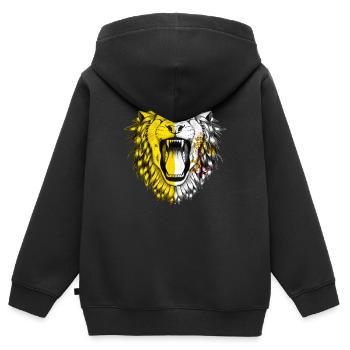 Vatican - Sweat Premium à capuche zippé enfant bio - noir - Dos - AI Model Kid Male (0cm)