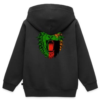 Sambia - Kinder Premium Organic Zip Hoodie - Schwarz - Hinten - AI Model Kid Male (0cm)