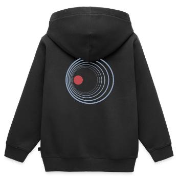 Arbre Doppler effet cadeau physicien physique - Sweat Premium à capuche zippé enfant bio - noir - Dos - AI Model Kid Male (0cm)
