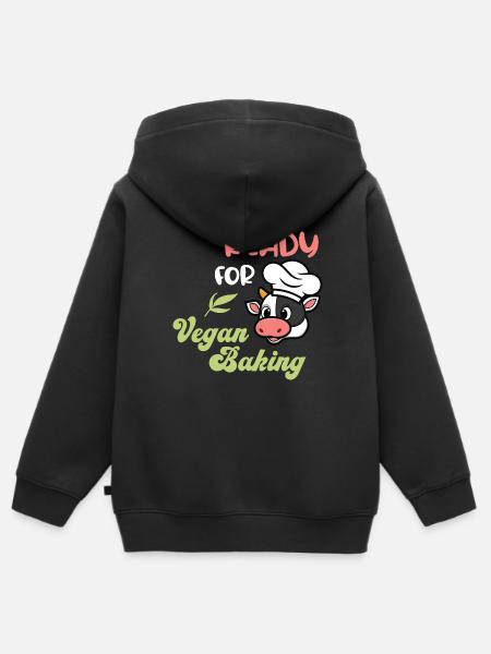 Ready for Vegan Baking - Kinder Premium Organic Zip Hoodie - Schwarz