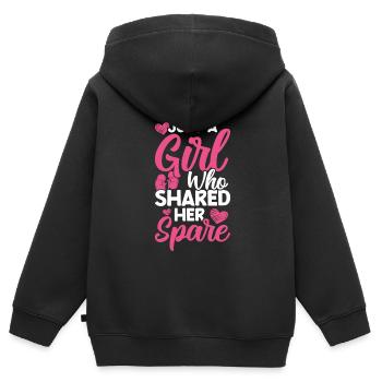 Kidney donor - Kids Premium Organic Zip-up Hoodie - black - Back - AI Model Kid Male (0cm)
