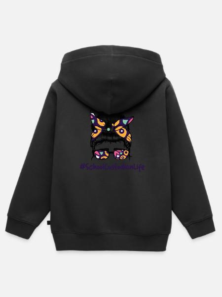 Schulbeamte - Kinder Premium Organic Zip Hoodie - Schwarz
