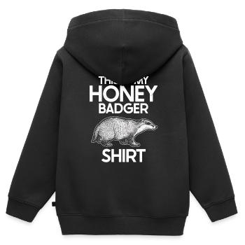 Ratel - Sweat Premium à capuche zippé enfant bio - noir - Dos - AI Model Kid Male (0cm)