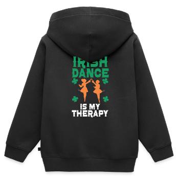 Irish Dance St. Patrick's Dance - Kids Premium Organic Zip-up Hoodie - black - Back - AI Model Kid Male (0cm)