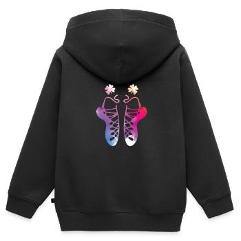 Irish Dance St. Patrick's Dance - Kids Premium Organic Zip-up Hoodie - black - Back - AI Model Kid Male (0cm)