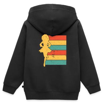 Irish Dance St. Patrick's Dance - Kids Premium Organic Zip-up Hoodie - black - Back - AI Model Kid Male (0cm)