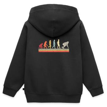 Lineman Football Player Offensive Defensive - Kinder Premium Organic Zip Hoodie - Schwarz - Hinten - AI Model Kid Male (0cm)