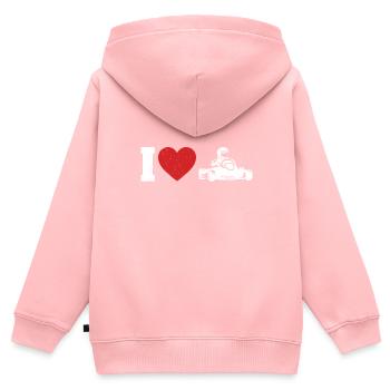Go karting - Kids Premium Organic Zip-up Hoodie - rose - Back - AI Model Kid Female (0cm)