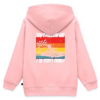Go karting - Kids Premium Organic Zip-up Hoodie - rose - Back - AI Model Kid Female (0cm)