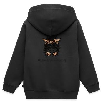 Wascharbeiter - Kinder Premium Organic Zip Hoodie - Schwarz - Hinten - AI Model Kid Male (0cm)