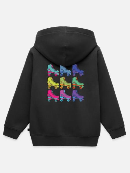 Rollschuhe - Kinder Premium Organic Zip Hoodie - Schwarz