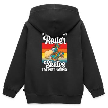 Rollschuhe - Kinder Premium Organic Zip Hoodie - Schwarz - Hinten - AI Model Kid Male (0cm)