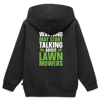Mowing - Kids Premium Organic Zip-up Hoodie - black - Back - AI Model Kid Male (0cm)