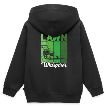Mowing - Kids Premium Organic Zip-up Hoodie - black - Back - AI Model Kid Male (0cm)