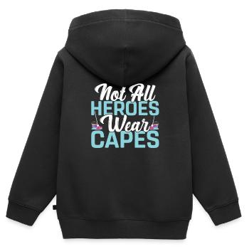Ménage - Sweat Premium à capuche zippé enfant bio - noir - Dos - AI Model Kid Male (0cm)